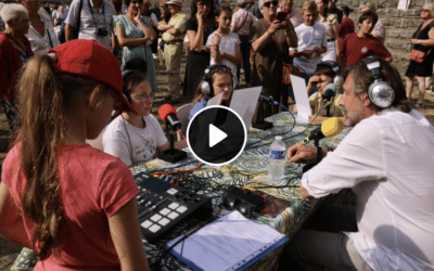 Bernard Yerlès ambassadeur des journées de la Rose 2023 répond aux questions de Radio Doué lors de l’inauguration